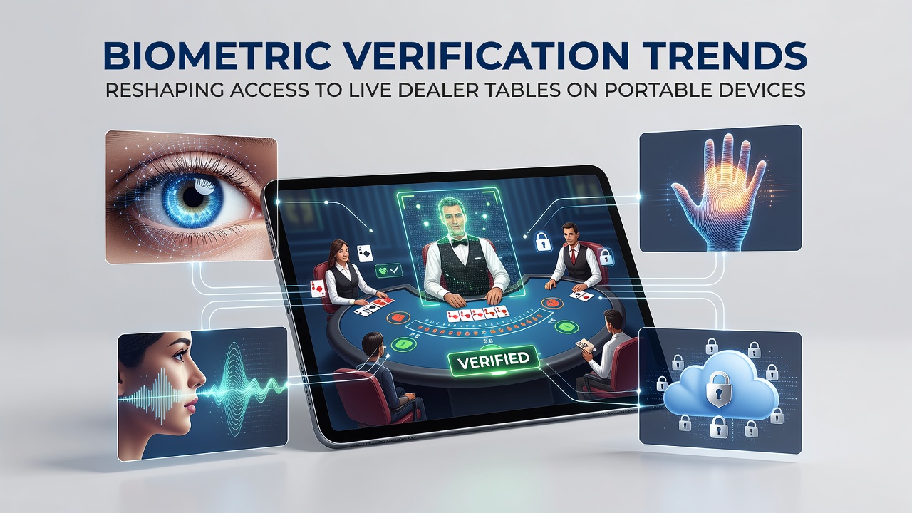 Close-up of facial recognition scan during live dealer game on tablet