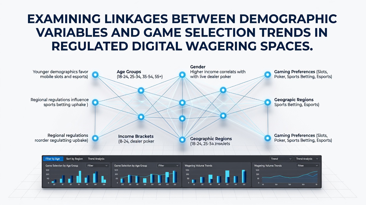 Data visualization showing demographic breakdowns and game selection patterns across regulated online wagering platforms
