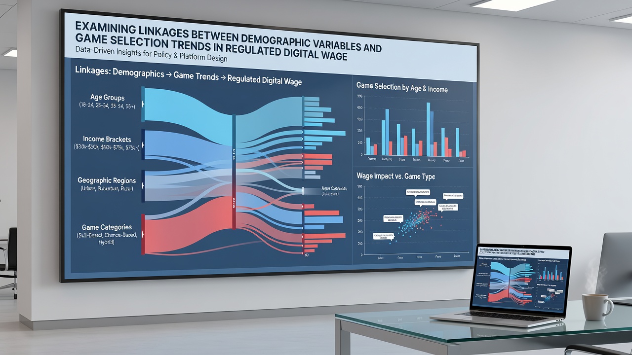 Charts displaying correlations between player demographics and wagering preferences in digital platforms