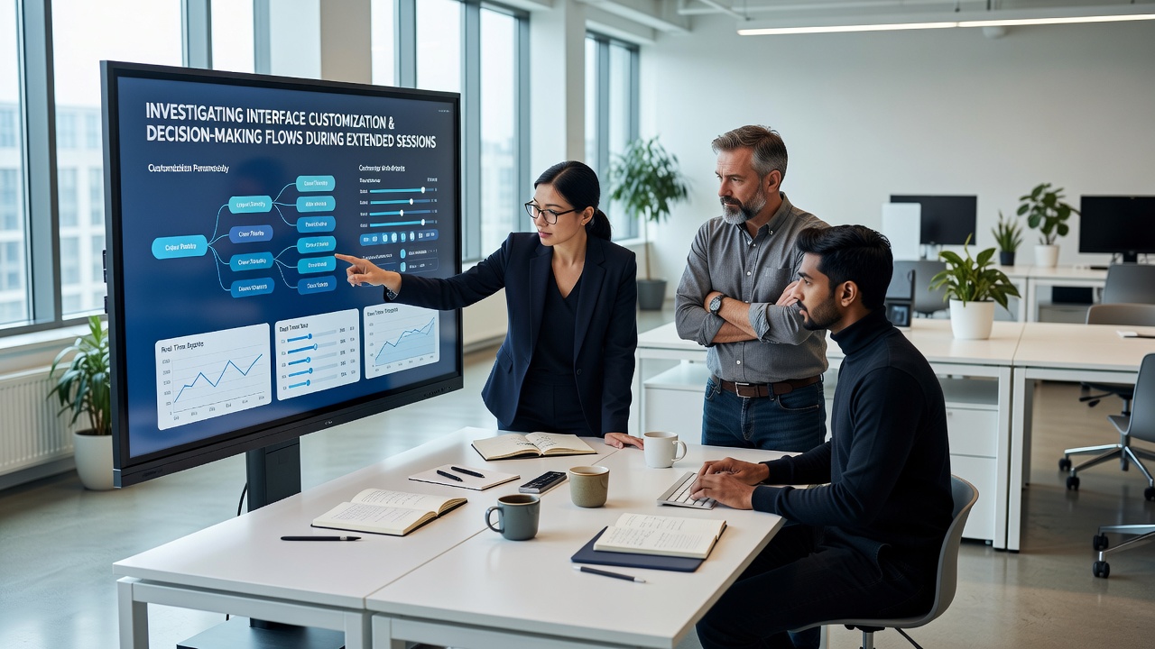Detailed view of decision flow metrics displayed on an analytics dashboard for digital platform sessions
