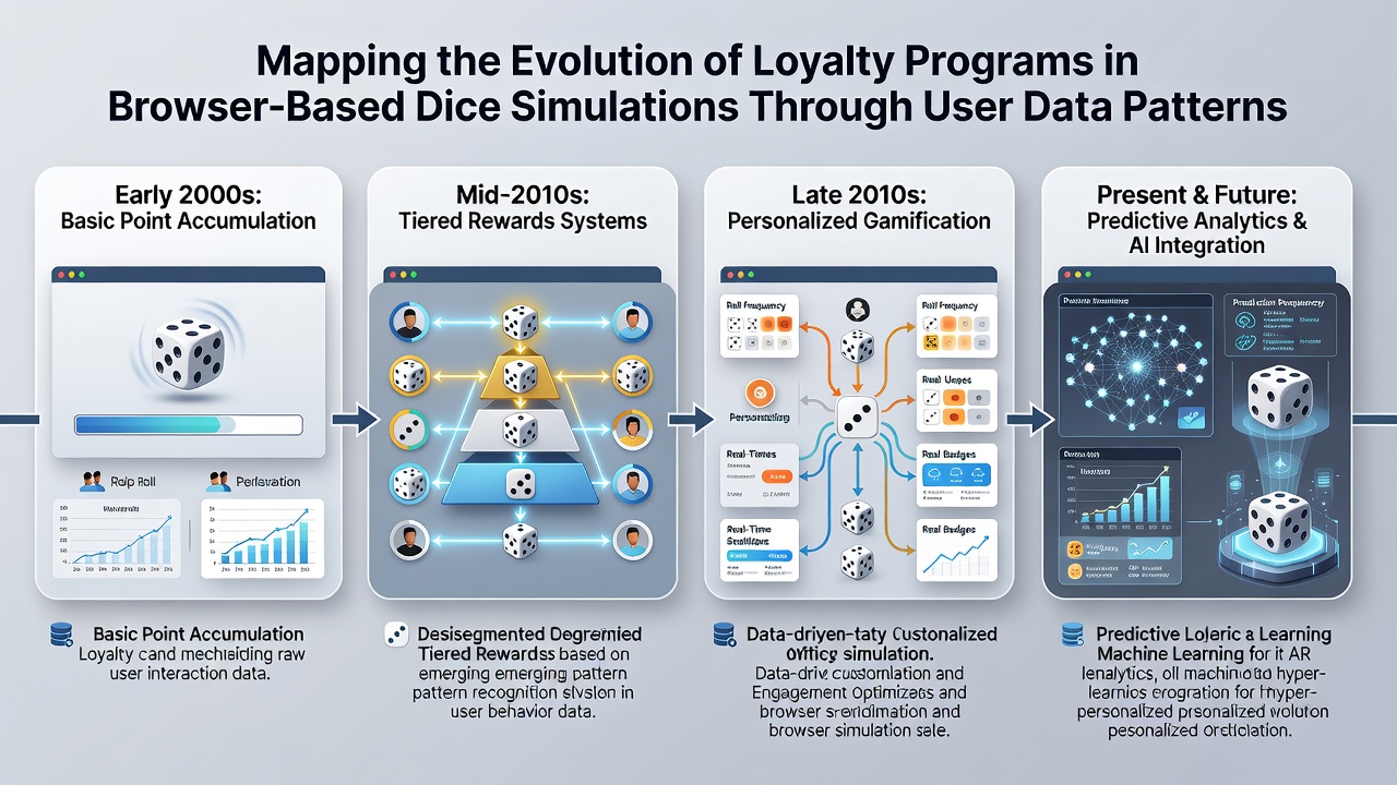 Dashboard screenshot displaying segmented loyalty tiers and corresponding user retention statistics in dice simulation environments