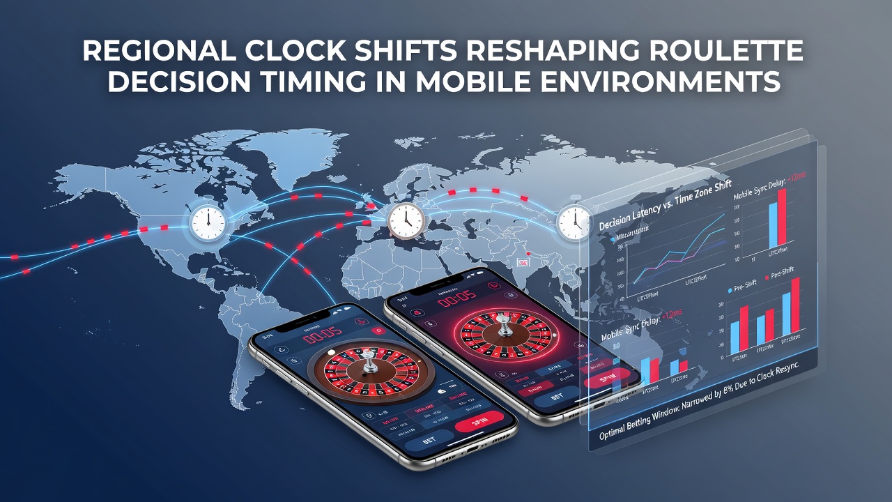 Data visualization showing roulette decision timing variations across different global time zones