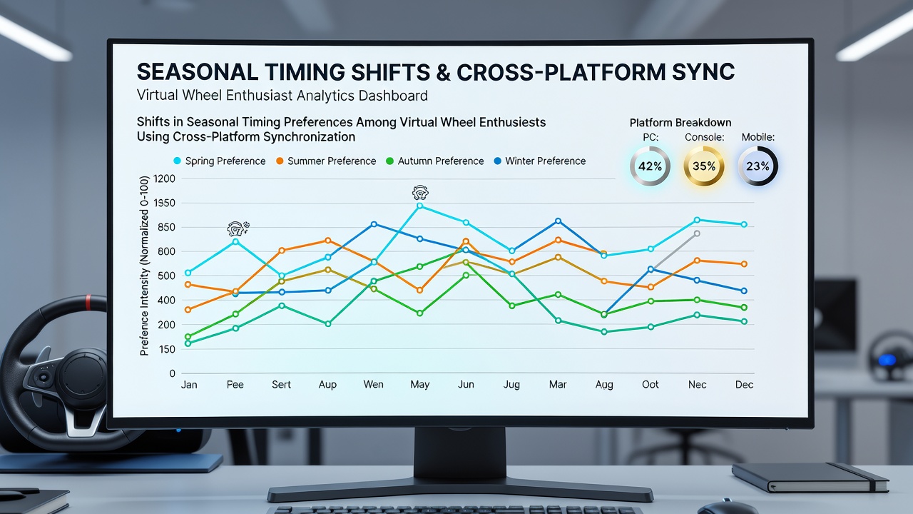 Data visualization of seasonal timing changes tracked through synchronized gaming platforms