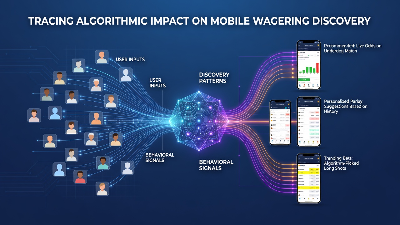 Mobile wagering app interface displaying personalized game recommendations generated by algorithmic engines