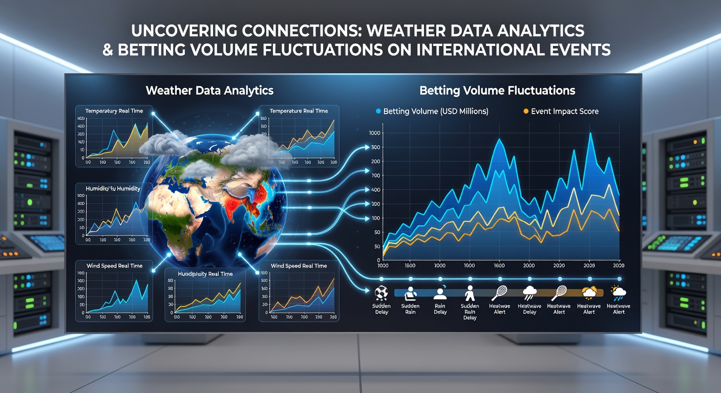 Sports betting interface displaying weather-influenced odds adjustments and volume metrics